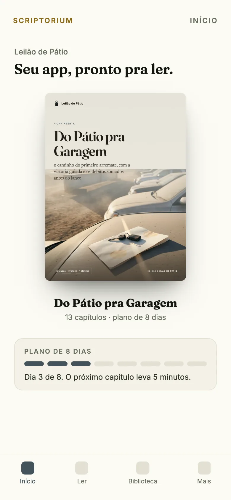 Capa do app do guia Do Pátio pra Garagem